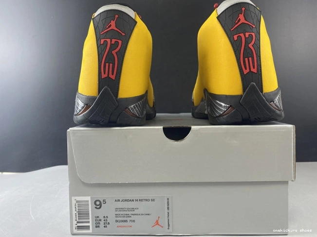 Rep BQ3685-706 UNIVERSITY GOLD 14 JORDAN RETRO AIR 0718